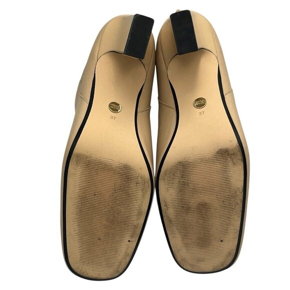 Zara Womens High Heel Ankle Boots Booties Tan Back Zipper EU 37 US 6.5 Mob Wife - Picture 10 of 16